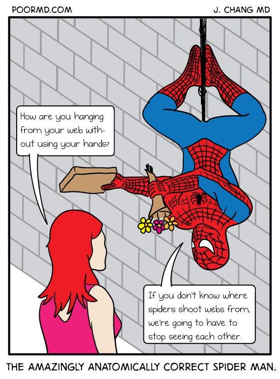 Radiology Comic: The Anatomic Spider Man