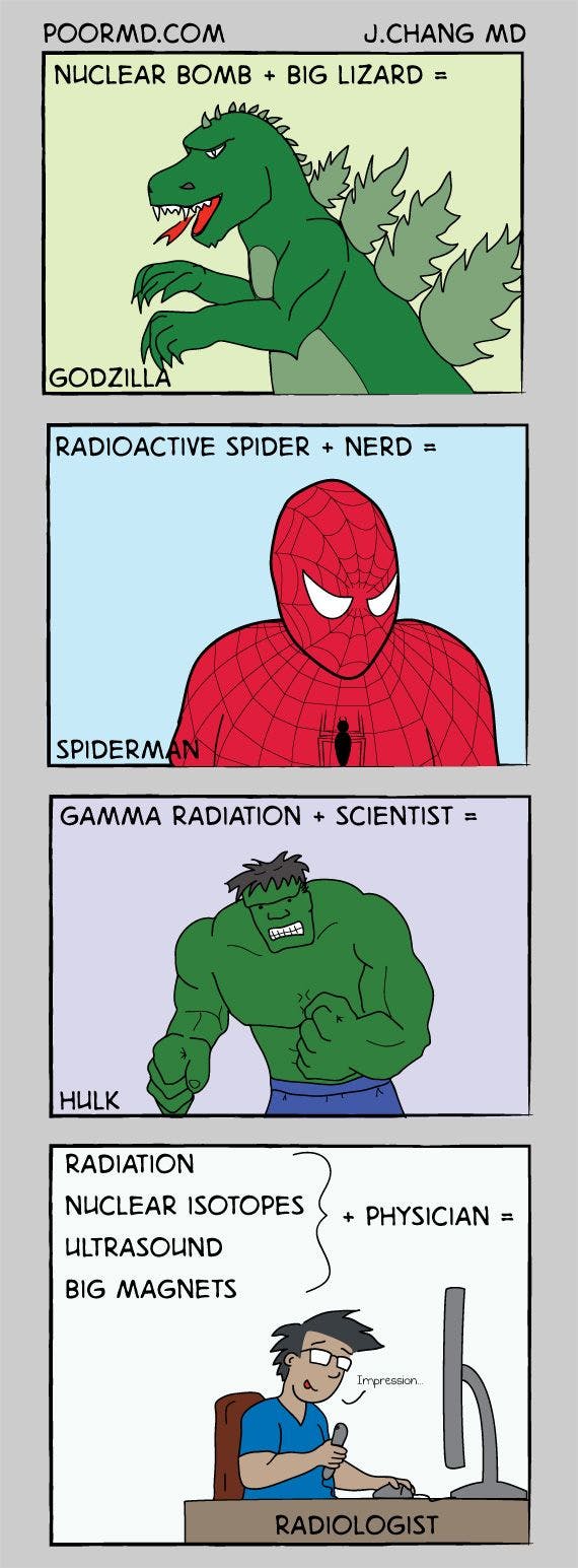 Radiology Comic: Made Famous by Radiation