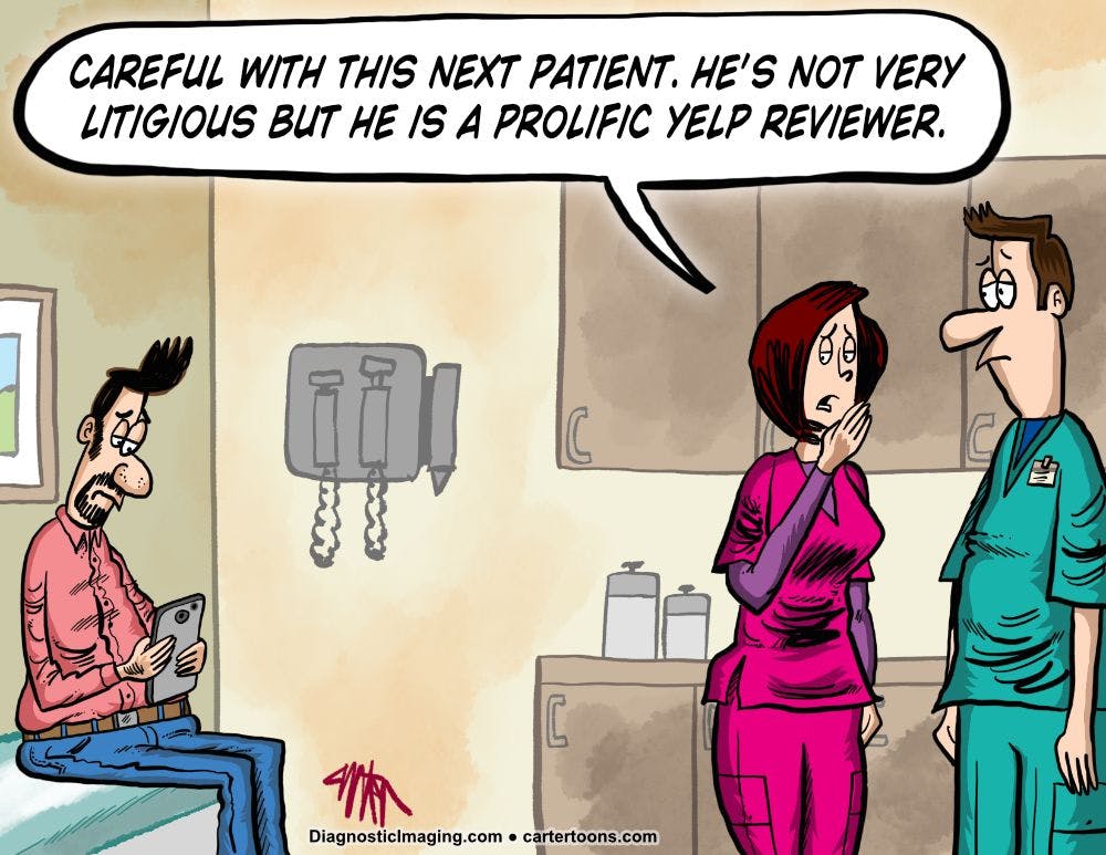 Radiology Comic: Beware the Yelper