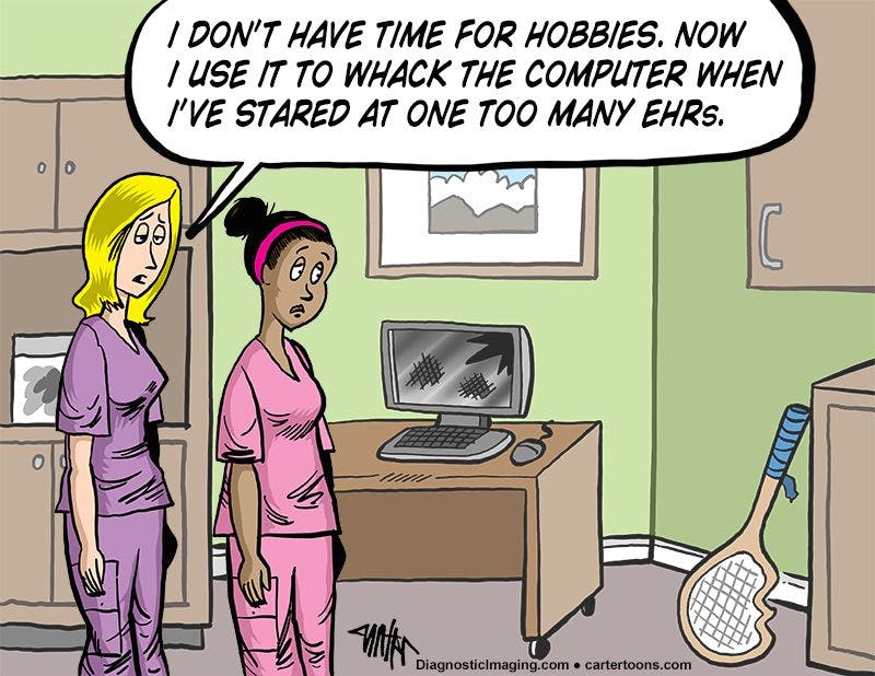 Radiology Comic: Backhanding the EHR