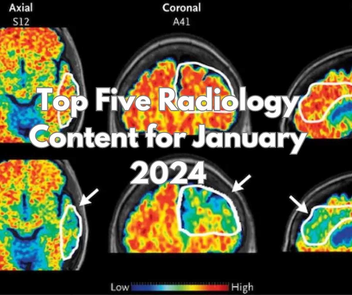 Top Five Radiology Content for January 2024