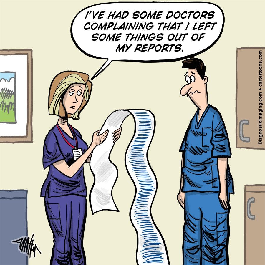 Radiology Comic: A Long Report Covers Everything